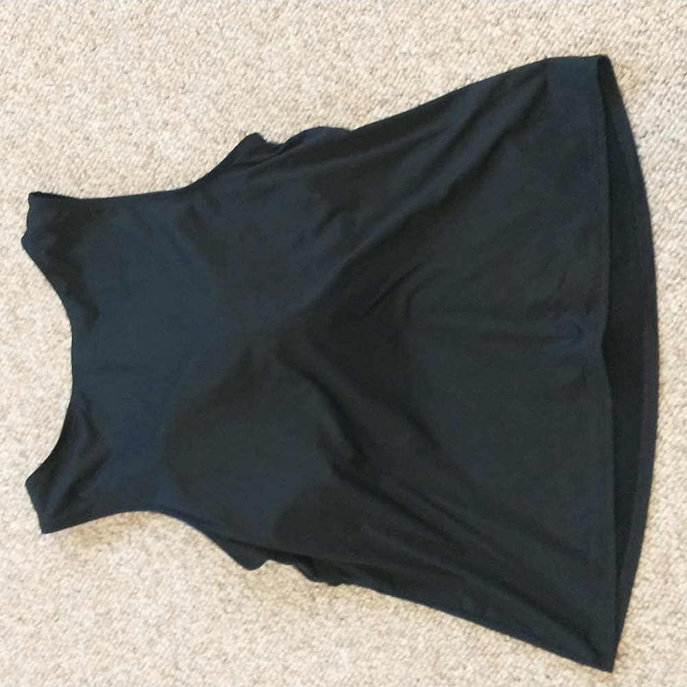 Lands' End High Neck Black Tankini Swim Top 20W - Picture 3 of 7